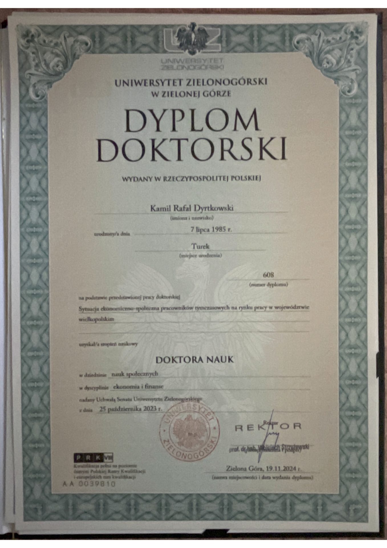 Dyplom Doktora Dyrtkowski_l